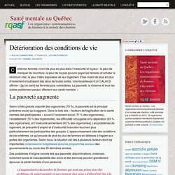 Santé mentale au Québec, une enquête du RQASF