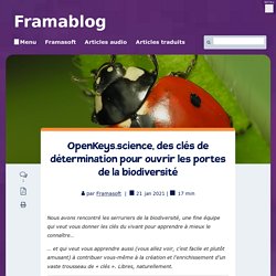 OpenKeys.science, des clés de détermination pour ouvrir les portes de la biodiversité