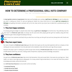 How To Determine A Professional Grill Huts Company