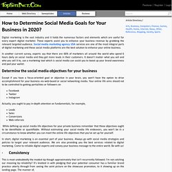 How to Determine Social Media Goals for Your Business in 2020?