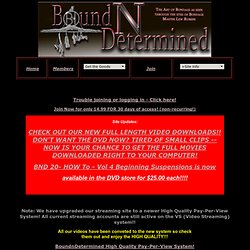 Bound N Determined - The art of bondage as seen through the eyes of bondage master Lew Rubens