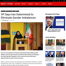 VP Says Iran Determined to Eliminate Gender Imbalances
