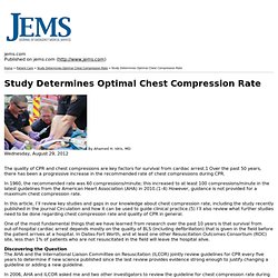 Study Determines Optimal Chest Compression Rate - Printable Version - Jems.com