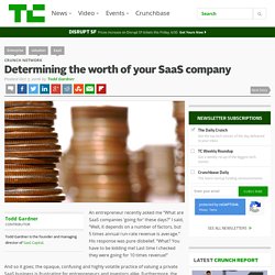 Determining the worth of your SaaS company