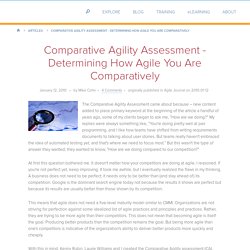 Determining How Agile You Are Comparatively