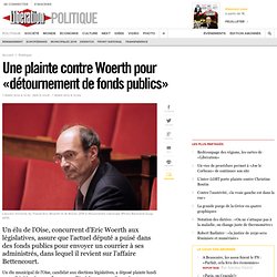 Une plainte contre Woerth pour «détournement de fonds publics»