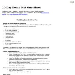 10-Day Detox Diet One-Sheet