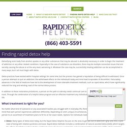 Rapid Detox From Opiates, Rapid Opiates Detoxification, Substance Abuse Treatment