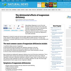 The detrimental effects of magnesium deficiency