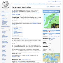 Détroit des Dardanelles (Hellespont)