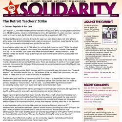 The Detroit Teachers' Strike
