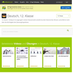 Deutsch 12. Klasse online lernen mit Videos & Übungen