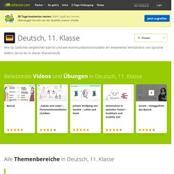 Deutsch 11. Klasse online lernen mit Videos & Übungen