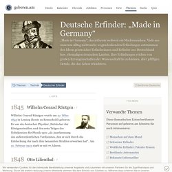 Deutsche Erfinder: „Made in Germany“