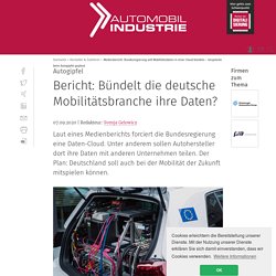 Bericht: Bündelt die deutsche Mobilitätsbranche ihre Daten?