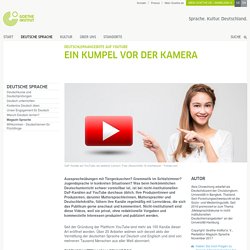 Deutschlernangebote auf YouTube: Ein Kumpel vor der Kamera