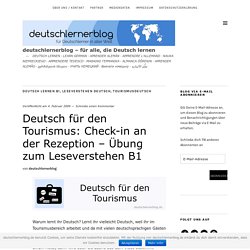 Check-in an der Rezeption – Ü B1 – Deutschlernerblog