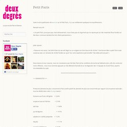 DEUX DEGRES » Petit Paris