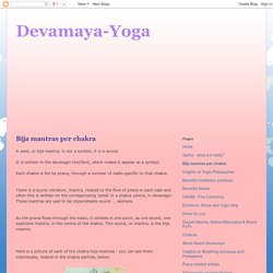 Devamaya-Yoga: Bija mantras per chakra