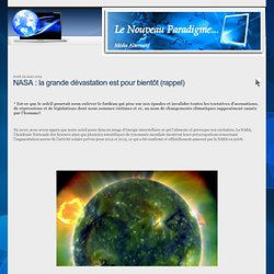 NASA : la grande dévastation est pour bientôt (rappel)