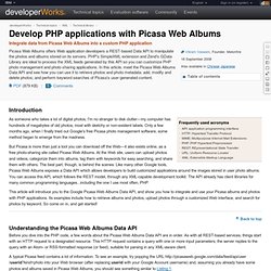 Develop PHP applications with Picasa Web Albums