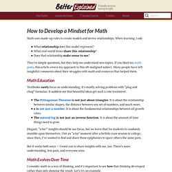 How to Develop a Mindset for Math
