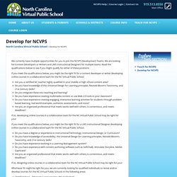 Develop for NCVPS – North Carolina Virtual Public School