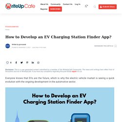 How to Develop an EV Charging Station Finder App?