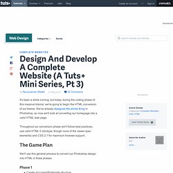 Design And Develop A Complete Website (A Tuts+ Mini Series, Pt 3)