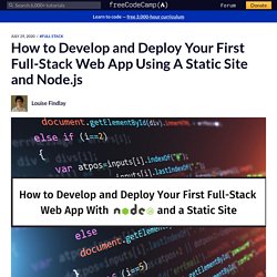 How to Develop and Deploy Your First Full-Stack Web App Using A Static Site and Node.js