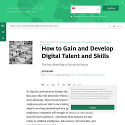How to Gain and Develop Digital Talent and Skills