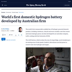 LAVO, UNSW develop world's first domestic hydrogen battery