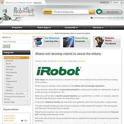 iRobot will develop robots to assist the elderly