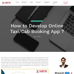 How to Develop Online Taxi/Cab Booking App ?
