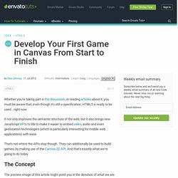 Develop Your First Game in Canvas From Start to Finish