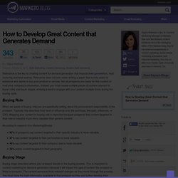 How to Develop Great Content that Generates Demand