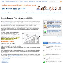 How to Develop Your Interpersonal Skills