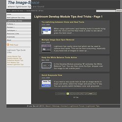 Develop Module Lightroom Tips