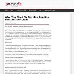 Develop Reading Habit in your Child with reading programs for kids