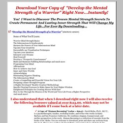 Develop the Mental Strength of a Warrior - Order