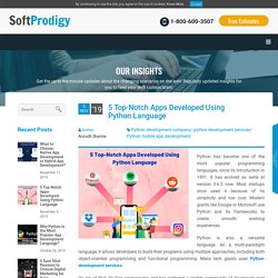 5 Top-Notch Apps Developed Using Python Language