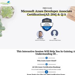 [FREE Class] Azure Developer Associate Certification [AZ-204] Q/A