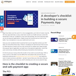 A developers checklist in building a secure Payments App