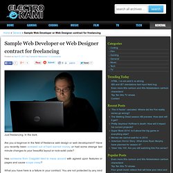 Sample Web Developer or Web Designer contract for freelancing