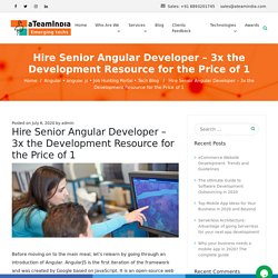 Top Reasons for Hire Senior Angular Developer