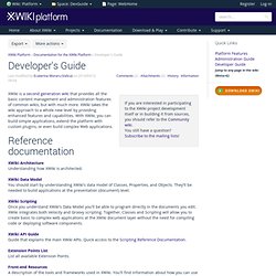Developer's Guide (DevGuide.WebHome) - XWiki