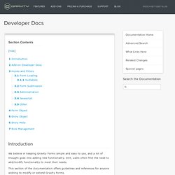 Developer Docs - GravityForms