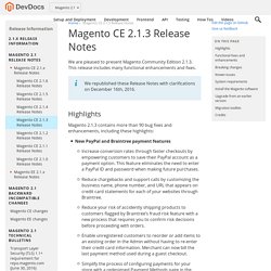 Magento 2 Developer Documentation