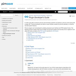 Plugin Developer's Guide - pimcore - Pimcore Documentation