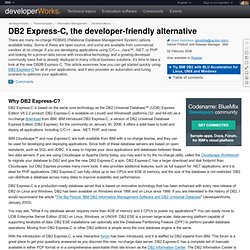 DB2 Express-C, the developer-friendly alternative